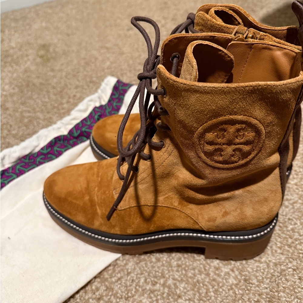 Tory Burch Brown Suede Ankle Boots